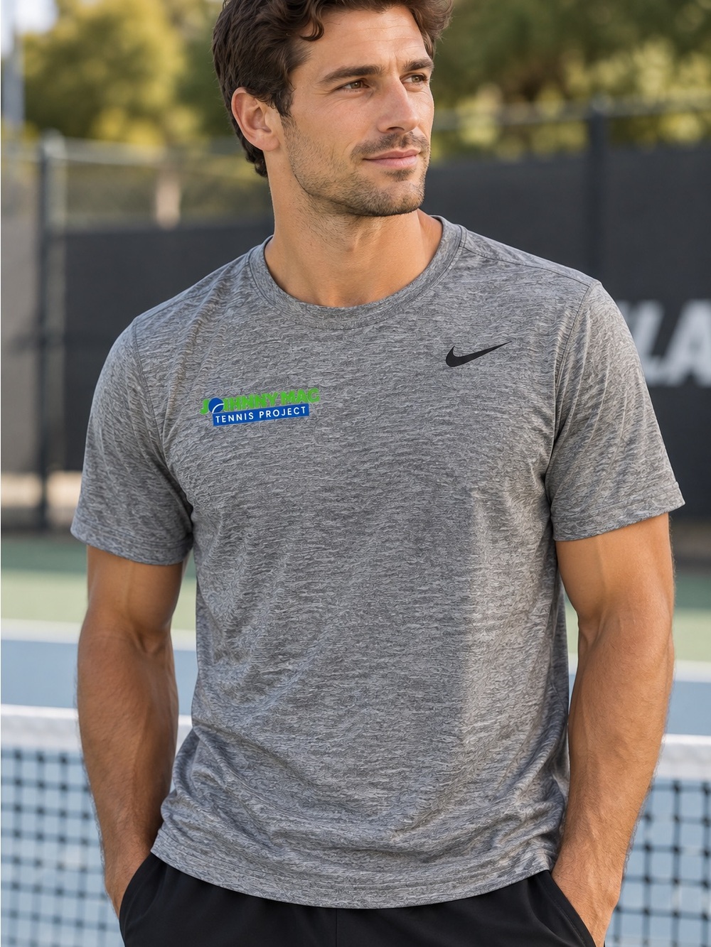 Nike Men's Gray Heather Short Sleeve Performance Tee